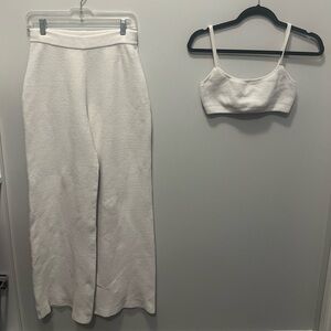 Skims Set Cozy White Pants and Bralette